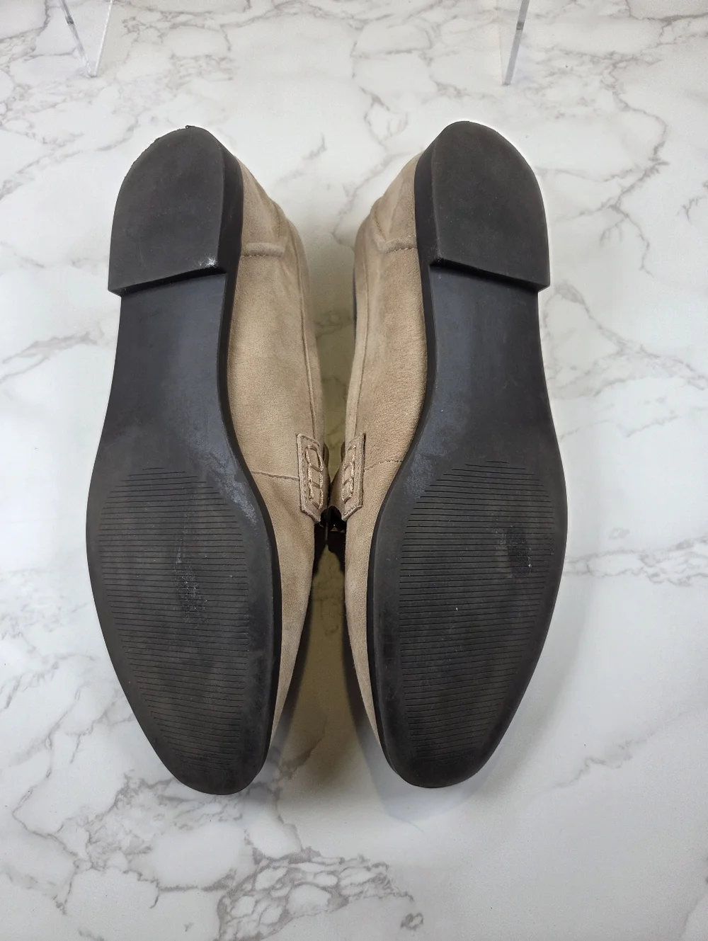 Steve Madden Beige Suede Horsebit Loafers(B9) - Picture 4 of 7